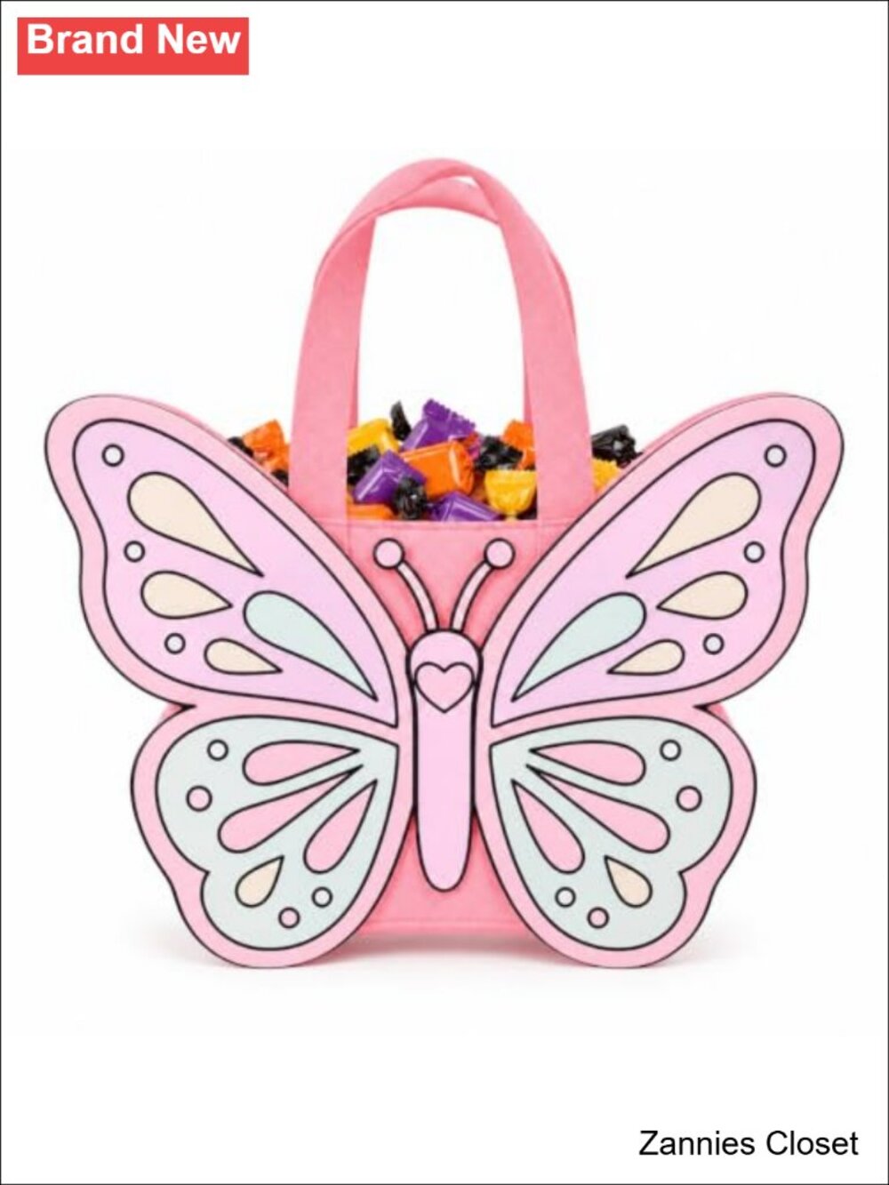 👻 QZUnique Butterfly Halloween Candy Bag Tote Felt-Style Nonwoven